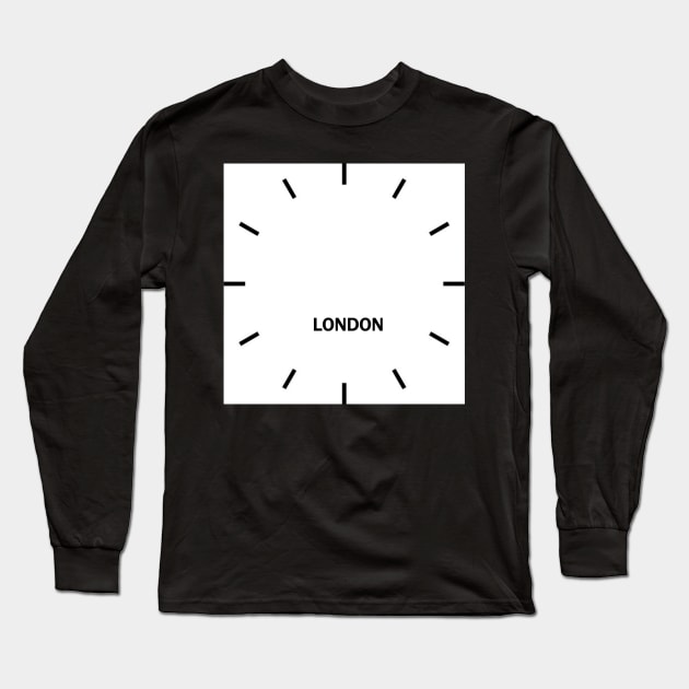 London Time Zone Wall Clock Long Sleeve T-Shirt by ghjura